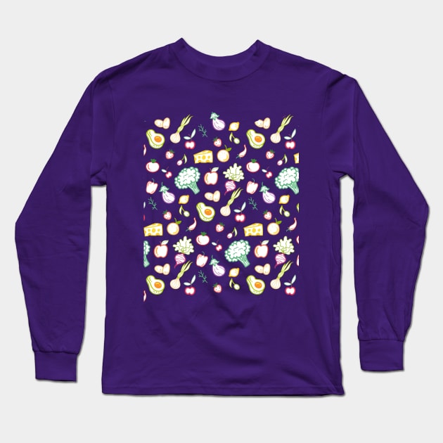 Fruits pattern Long Sleeve T-Shirt by King Tiger